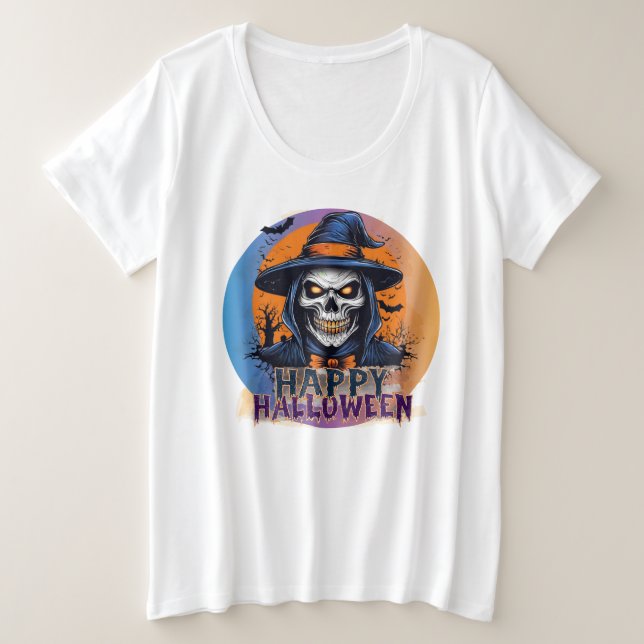 Spooky Skull Witch Halloween Art-88888 (Design devant)
