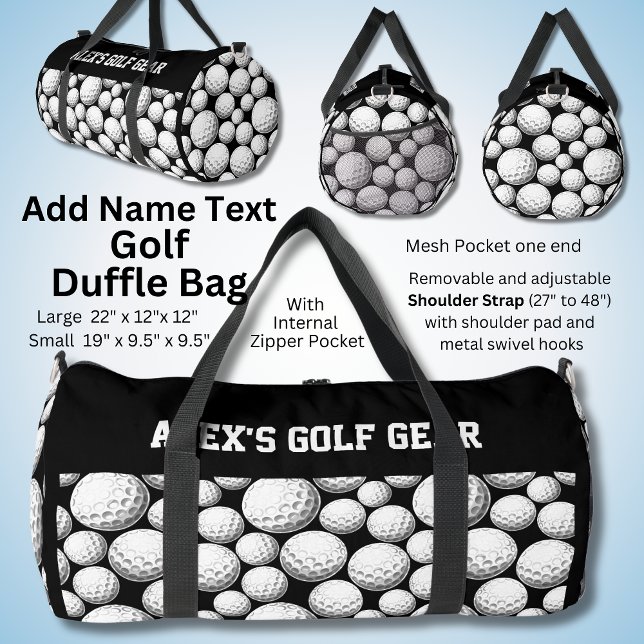 Sport Ajouter un texte de nom, sac de golf Alex  sac de  (Créateur téléchargé)