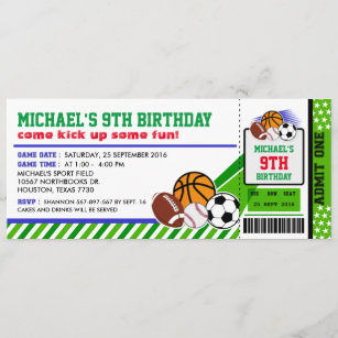 Invitations Faire Part Cartes Anniversaire Rugby Zazzle Fr