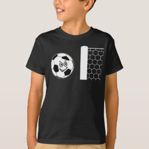Sport balle de football avec but noir T-shirt