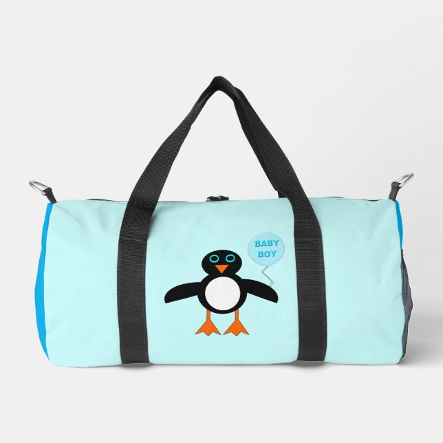 Sport Bébé Bleu mignon Sac à couches de pingouin (Recto)