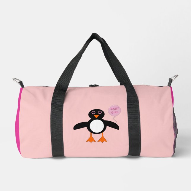 Sport Bébé rose mignon fille Pingouin Sac de couche (Recto)