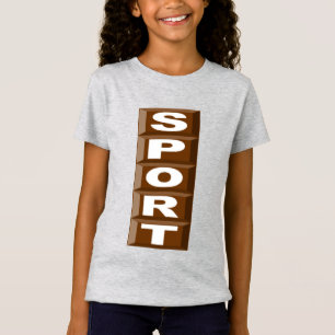 SPORT  CHOCOLAT  T-shirt jersey fin  chiné filles