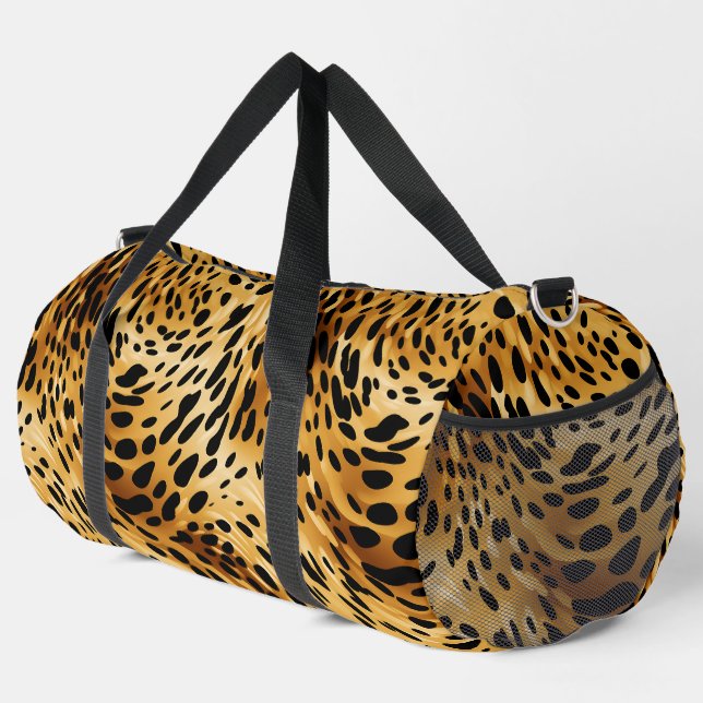 Sport Grand Empreinte de léopard de sac Duffel (Coin droit)