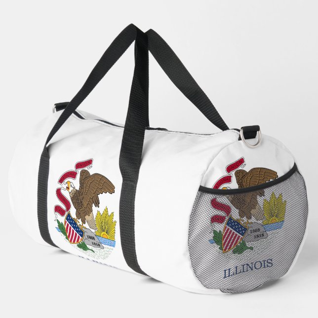 Sport Imprimer Sac à coudre avec drapeau de l'Illinois,  (Coin droit)