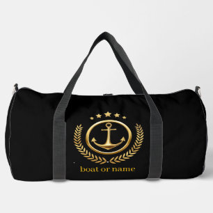 Sport Nom de bateau Boussole Ancre Laurel Navy Sac de vo