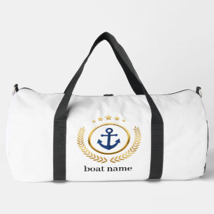 Sport Nom de bateau Boussole Ancre Laurel Navy Sac de vo