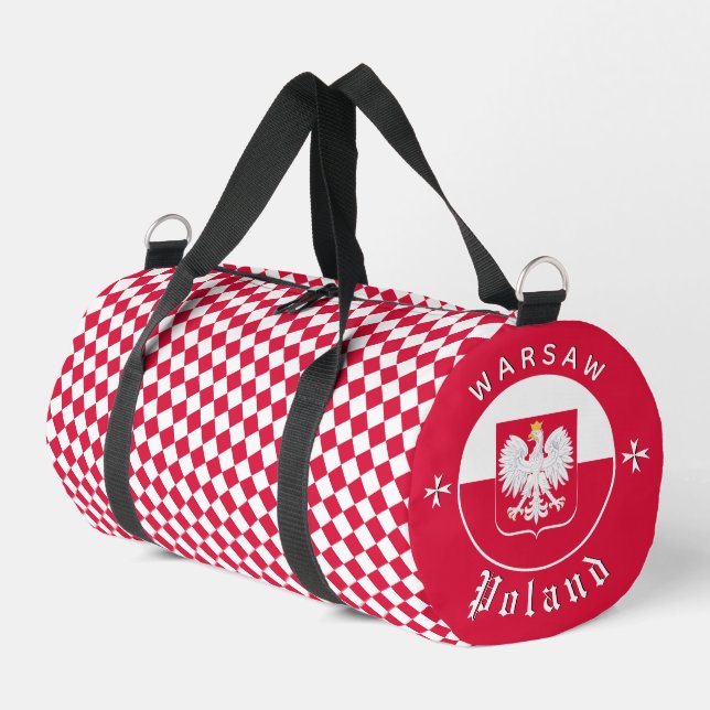 Sport Pologne Sac, gym, sac de voyage, Drapeau polonais (Coin gauche)