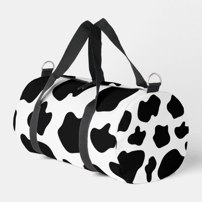 Sport Potaches de vache noir et blanc sac à double motif (Coin gauche)
