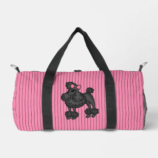 Sport Sac à duffel de caniche français rayé