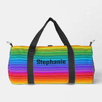 Sac à duffel de conception à rayures arc-en-ciel h