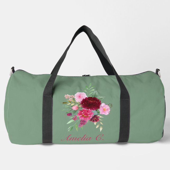 Sport Sac à duffel vert de couleur vert mignonne (Recto)