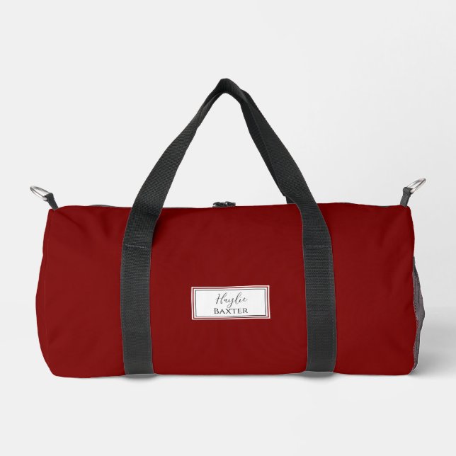 Sport Sac de danse Gym | Monogramme Initiales Nom Duffle (Recto)