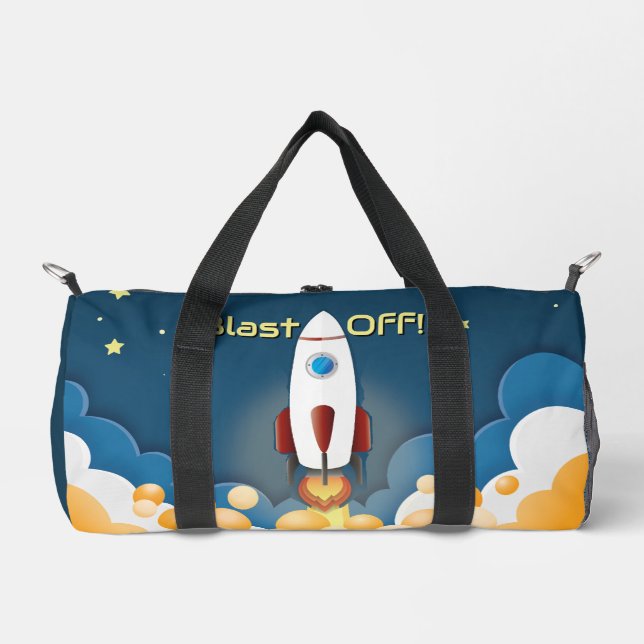 Sport Sac de fusée spatiale personnalisé avec nom (Recto)