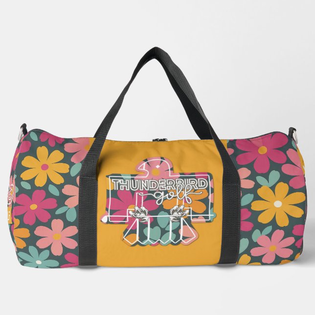 Sport Sac de golf Thunderbird - floral + orange (Recto)