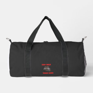 Sport Sac de gym loup Restez Sauvage Entraînez-vous Dur