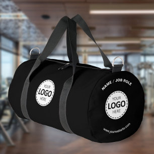 Sport Sac de gym noir avec logo/nom/site Web personnalis