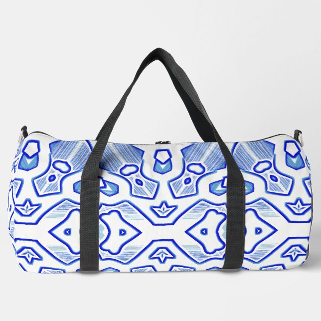 Sport Sac de sport, design classique bleu et blanc moder (Recto)