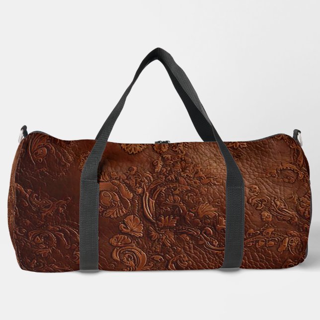 Sport Sac de voyage polyvalent marron aspect cuir (Recto)