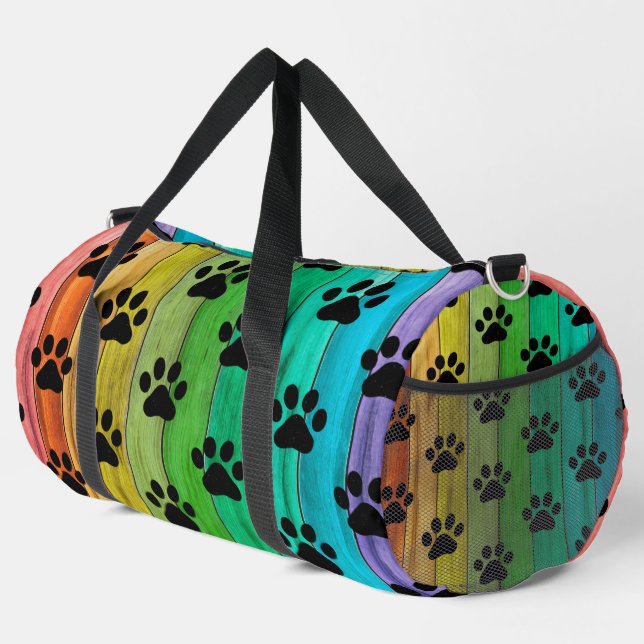 Sport Sac de week-end pour animaux à empreintes de patte (Coin droit)