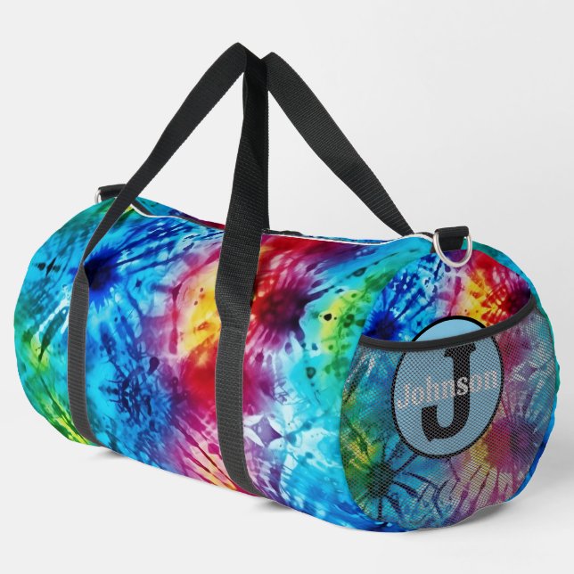 Sport Sac de week-end vibrant Tie Dye Burst (Coin droit)