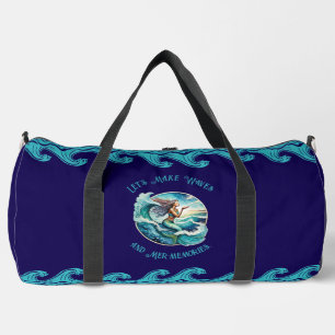 Sport Sac fourre-tout bleu avec motif de sirène