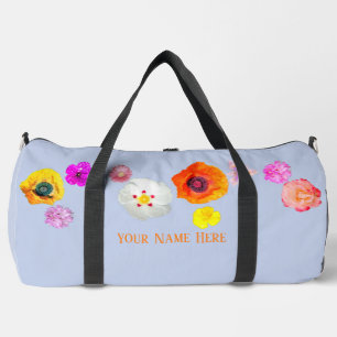 Sport Sac Imprimé Fleurs de Pervenche en Vol Coupe Coutu