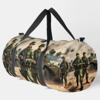 Soldats de l'armée australienne à pied, sac à doub