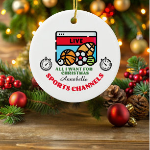 Sports à la télévision coloré ornement de Noël
