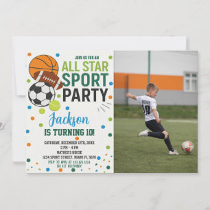Sports All-Stars Invitation Anniversaire