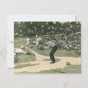 Sports Anciens, Joueur de Baseball Glissant dans l