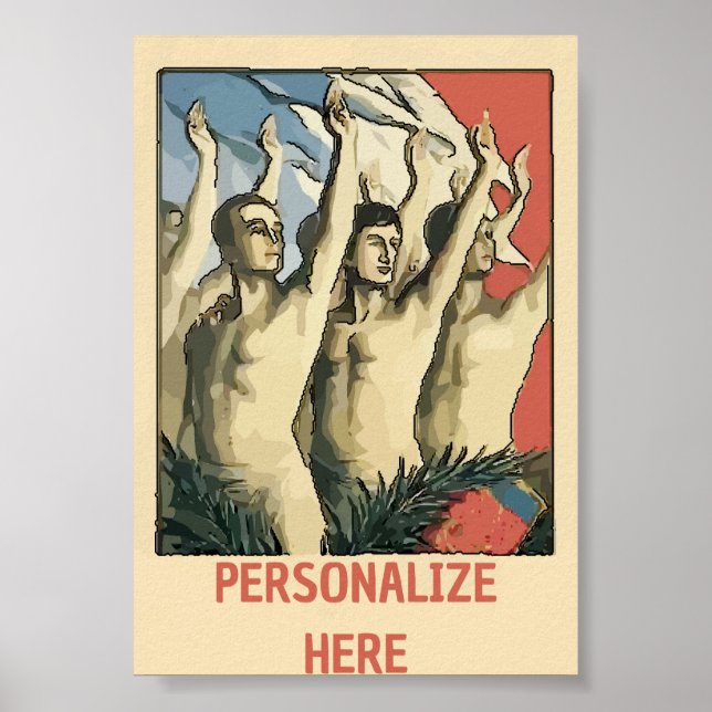 Sports, Arms Up Racers, ajouter du texte, Poster (Devant)