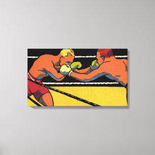Sports Art Déco vintage Boxe, Boxers Punching