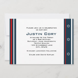 Sports Bar Mitzvah Invitation Baseball