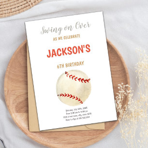 Sports Baseballs Invitations Anniversaire