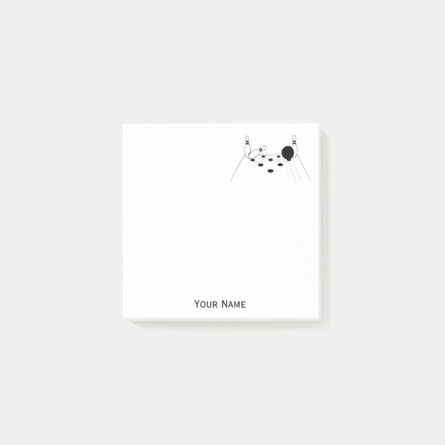 Sports Bowling Ball and Pins Post-it Notes (Devant)