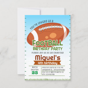 Sports Football Anniversaire Fête Invitation