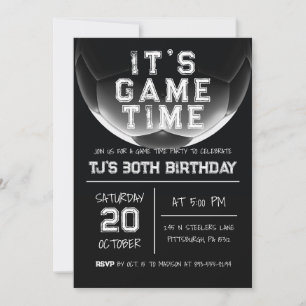 Sports Football Anniversaire Invitation