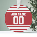 Sports Jersey with Your Name and Number<br><div class="desc">Red and White colors — If you are a Fantasy Football Team owner,  make your own products and show off to your friends ! Or - Do you play High School Football and want a memento ? This jersey design is perfect for anyone playing sports.</div>