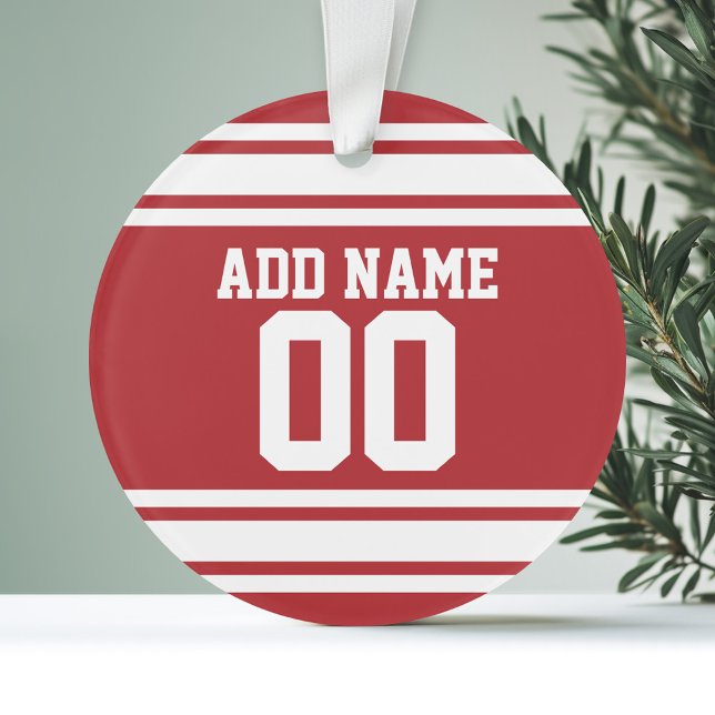 Sports Jersey with Your Name and Number (Personalized Ornament - Sports Jersey Theme)