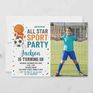 Sports modernes Invitation d'anniversaire
