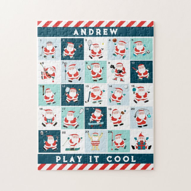 Sports Noël Calendrier de l'avent Jigsaw Puzzle (Vertical)