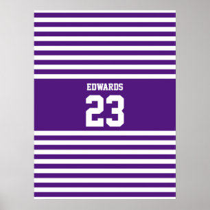 Sports Numéroté Avec Nom Poster