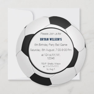Sports Party Football thème photo Invitations