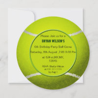 Sports Party Thème de tennis Invitations personnal