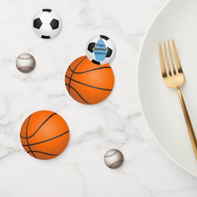 Sports personnalisés Anniversaire Confetti (Groupe)