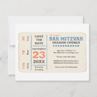 Sports Star Bar Mitzvah Enregistrer la carte Date