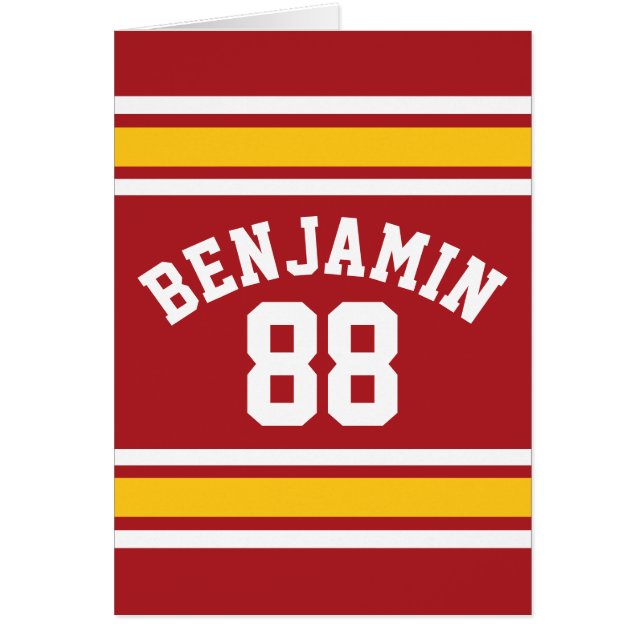 Sports Team Football Jersey Nom personnalisé Numér (Devant)