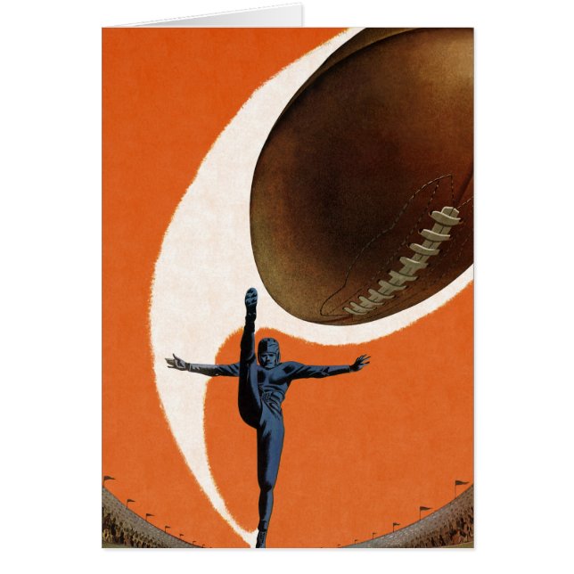 Sports vintage, joueur de football bottant le ball (Devant)