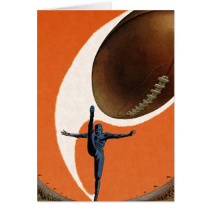 Sports Vintage, Joueur de Football Botteur de Ball